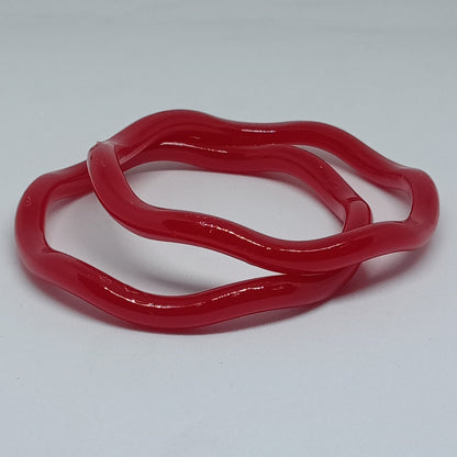 Premium Red Acrylic Pola Bangles for Women