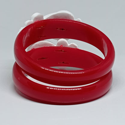 Sakha Pola Bangle with Conch Shell Design