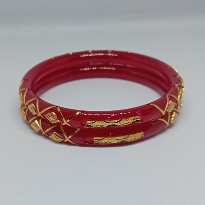 Elegant Gold-Plated Brass Bangles for Women