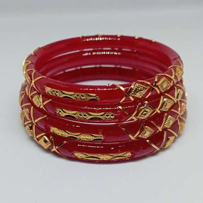 Elegant Gold-Plated Brass Bangles for Women